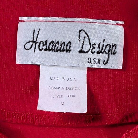 Vintage Ruffled Cardigan Women's Medium/Large Red Sparkly Flare Bell Sleeve - Picture 5 of 8